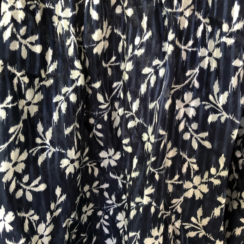 Ulla Johnson Blouse Blue Floral Off Shoulder US 10 Leoda - Picture 7 of 9